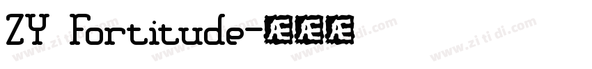 ZY Fortitude字体转换